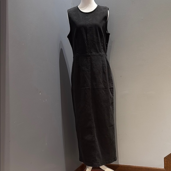 GAP Black Sheath Midi Dress - Picture 1 of 5